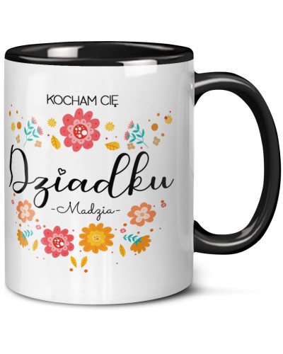 Kubek dla dziadka prezent  na dzień dziadka "Kocham Cię dziadku" + imię np wnuków