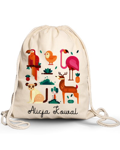 Worek \ plecak dla dziecka do żłobka przedszkola szkoły z IMIENIEM DZIECKA