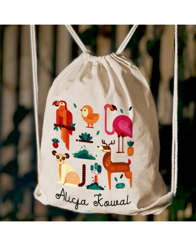 Worek \ plecak dla dziecka do żłobka przedszkola szkoły z IMIENIEM DZIECKA