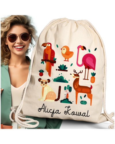 Worek \ plecak dla dziecka do żłobka przedszkola szkoły z IMIENIEM DZIECKA