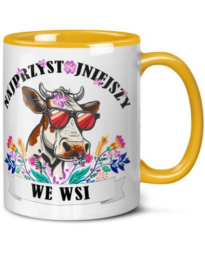 Kubek prezent na walentynki  dla chłopaka "Najprzystojniejszy we wsi" śmieszny