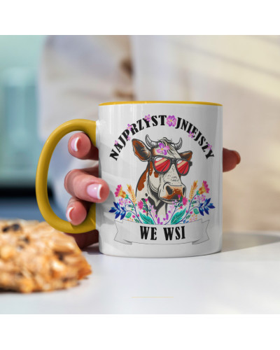 Kubek prezent na walentynki  dla chłopaka "Najprzystojniejszy we wsi" śmieszny