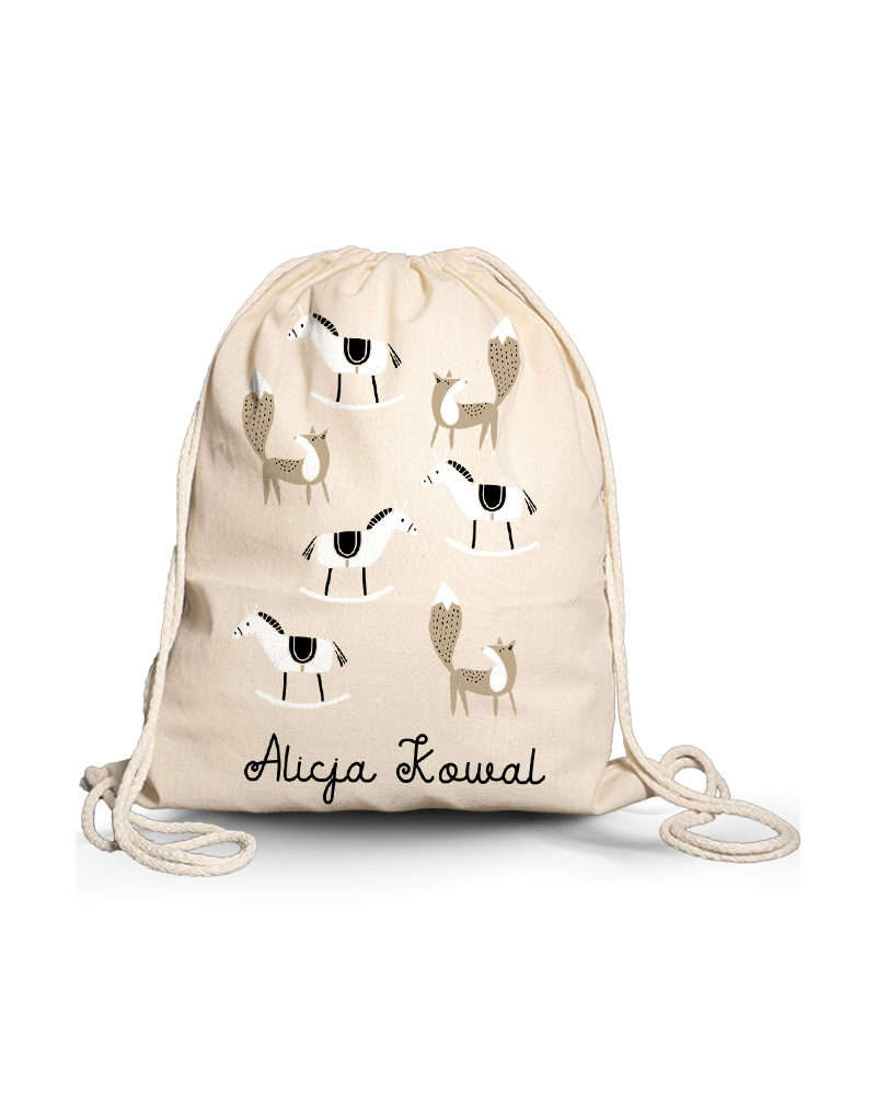 Worek \ plecak dla dziecka do żłobka przedszkola szkoły z IMIENIEM DZIECKA