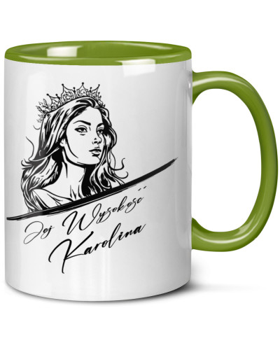 Kubek prezent na dzień kobiet dla dziewczyny dla żony ""Jej wysokość + IMIĘ" personalizowany