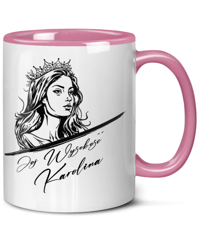 Kubek prezent na dzień kobiet dla dziewczyny dla żony ""Jej wysokość + IMIĘ" personalizowany
