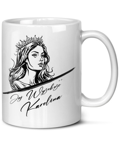 Kubek prezent na dzień kobiet dla dziewczyny dla żony ""Jej wysokość + IMIĘ" personalizowany