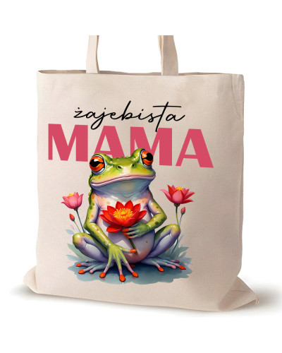 TORBA NA ZAKUPY BAWEŁNIANA PREZENT NA DZIEŃ MAMY ŻAJEBISTA MAMA DUŻA XXL