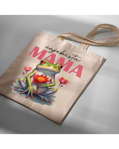 TORBA NA ZAKUPY BAWEŁNIANA PREZENT NA DZIEŃ MAMY ŻAJEBISTA MAMA DUŻA XXL