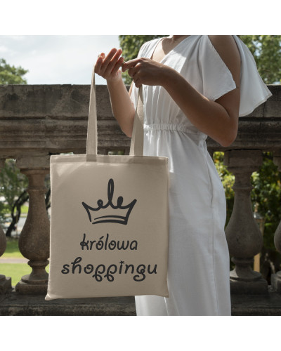 EKO TORBA ŚMIESZNY PREZENT DLA ZAKUPOHOLICZKI NA ZAKUPY WIELORAZOWA