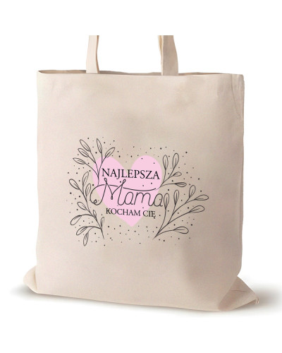 TORBA PREZENT NA DZIEŃ MAMY NA ZAKUPY BAWEŁNIANA NAJLEPSZA MAMA NA ŚWIECIE