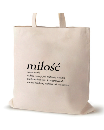 TORBA PREZENT NA DZIEŃ MAMY NA ZAKUPY BAWEŁNIANA MIŁOŚĆ MAMA I DZIECKO