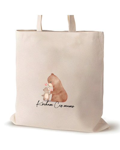 TORBA PREZENT NA DZIEŃ MAMY NA ZAKUPY BAWEŁNIANA KOCHAM CIĘ MAMO