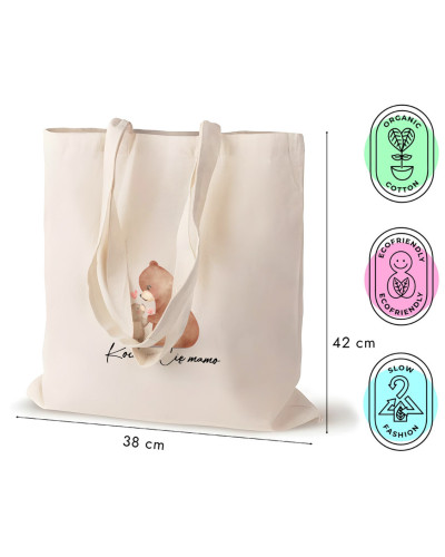 TORBA PREZENT NA DZIEŃ MAMY NA ZAKUPY BAWEŁNIANA KOCHAM CIĘ MAMO