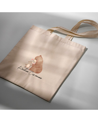 TORBA PREZENT NA DZIEŃ MAMY NA ZAKUPY BAWEŁNIANA KOCHAM CIĘ MAMO