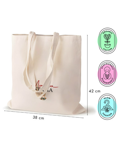 TORBA PREZENT NA DZIEŃ MAMY NA ZAKUPY BAWEŁNIANA MAMA + IMIĘ DZIECKA