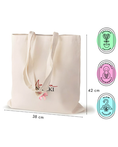 TORBA PREZENT NA DZIEŃ MAMY NA ZAKUPY BAWEŁNIANA MAMA + IMIĘ DZIECKA DZIEWCZYNKI