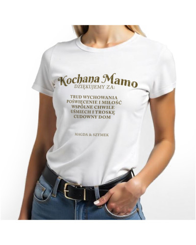 Koszulka t-shirt na dzień mamy + IMIĘ personalizowane