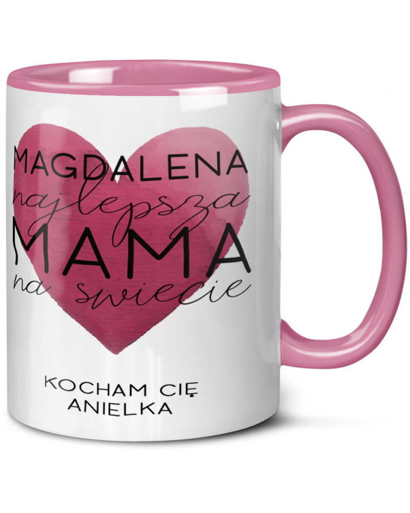Kubek prezent na dzień MAMY mama żona "IMIĘ najlepsza mama na świecie" + IMIONA DZIECI