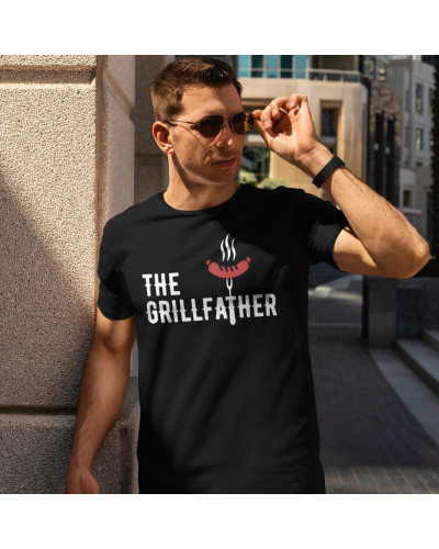Koszulka dla taty na dzień ojca śmieszna nosacz "The Grill Father"