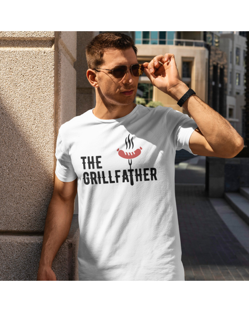 Koszulka dla taty na dzień ojca śmieszna nosacz "The Grill Father"