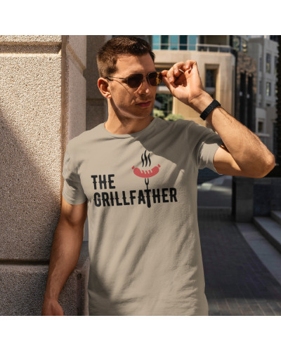 Koszulka dla taty na dzień ojca śmieszna nosacz "The Grill Father"