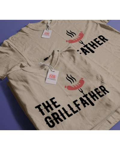 Koszulka dla taty na dzień ojca śmieszna nosacz "The Grill Father"