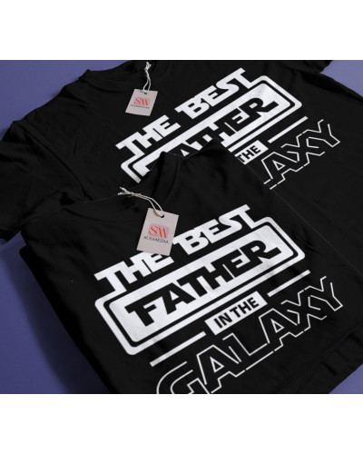Koszulka dla taty na dzień ojca śmieszna nosacz "The best father in the galaxy"