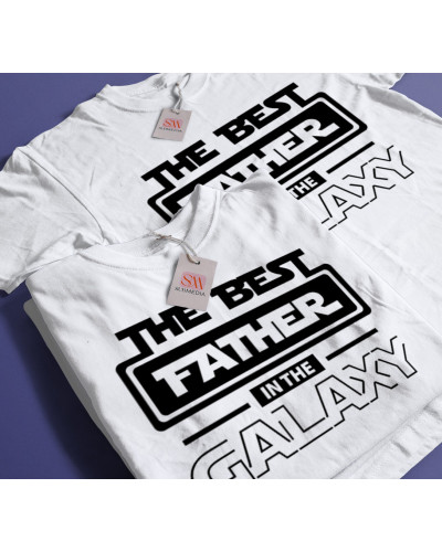 Koszulka dla taty na dzień ojca śmieszna nosacz "The best father in the galaxy"